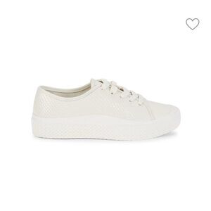 Dolce Vita Valor Embossed leather lace up sneakers, white, 8